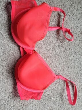 Savage X Fenty Neon Coral Bra